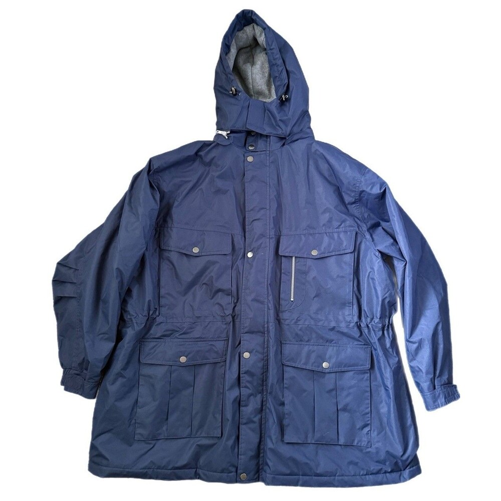 Boulder Creek Trading Company Blue Fleece Lined Hooded Parka Coat Men’s Size 5XL
